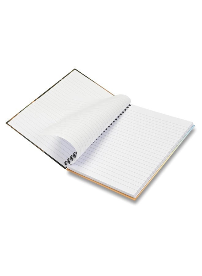 FIS® Double Loop Spiral Hard Cover Notebook, A5 Size(148x210mm), 96 Sheets, Single Line Ruling, White Paper, Packet of 5 Pieces, Sun Rise View in Safari Cover Design 1-FSNBSHCA596D1 - Image 5